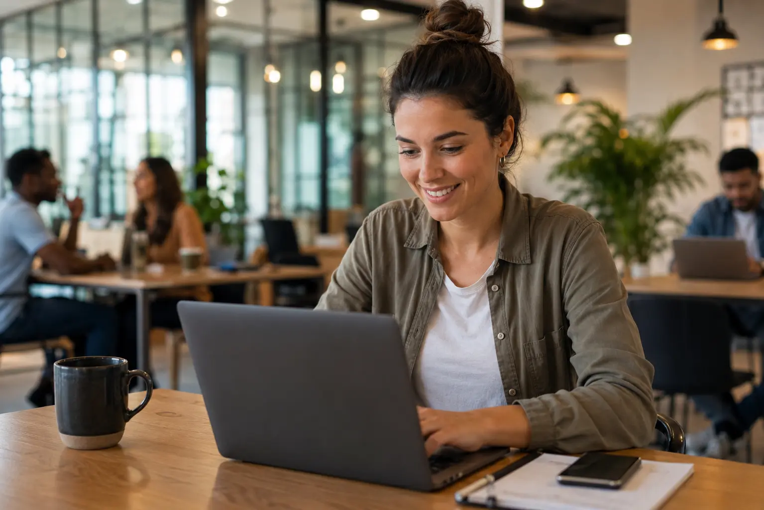 femme discutant avec une communauté francophone sur un chat en ligne