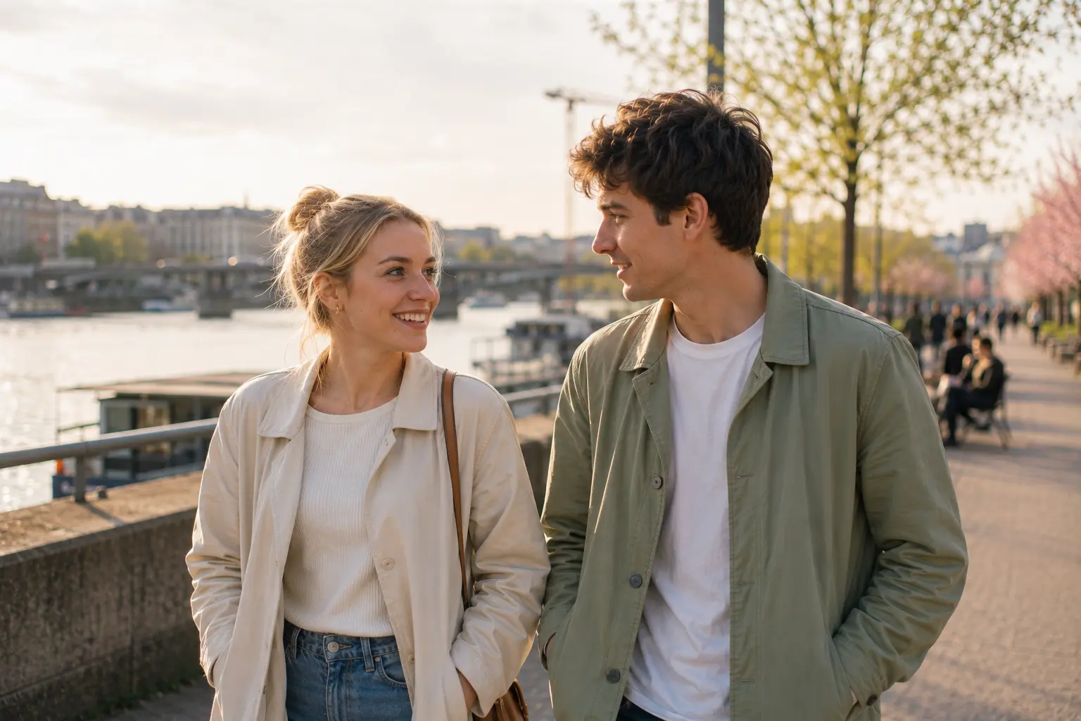 première rencontre à Nantes près des quais après une rencontre en ligne